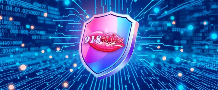 918kiss logo banner with shield frame 