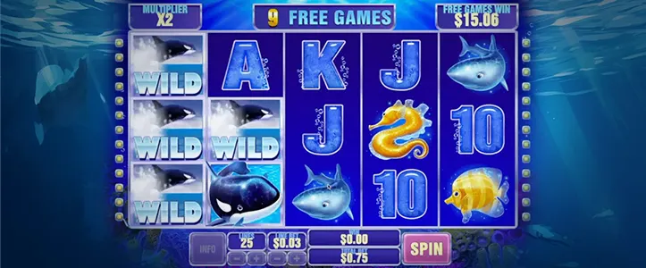 great blue underwater theme slots game 