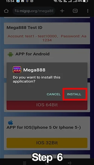 mega888 installation guide step 6