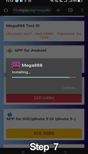 mega888 installation guide step 7